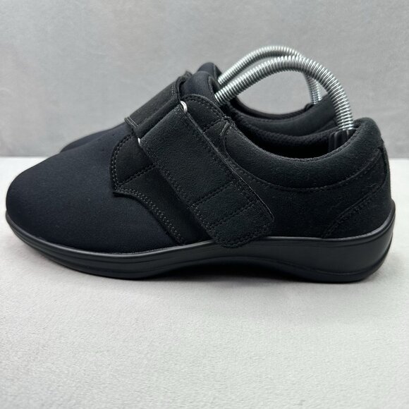 OrthoFeet 825 Wichita Womens Size 8 (4E) Shoes Black Orthopedic Monk Strap WIDE - Picture 3 of 8